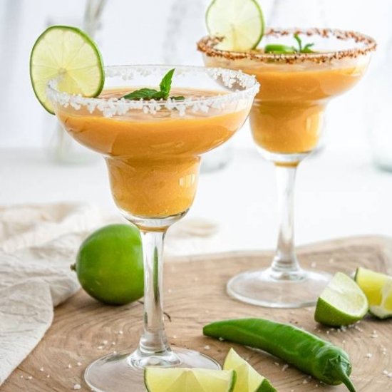 Blended Frozen Mango Margaritas