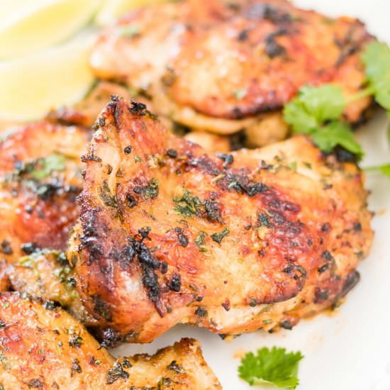 Crispy Cilantro Lime Chicken Thighs