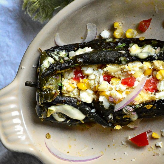 Goat Cheese Stuffed Poblanos