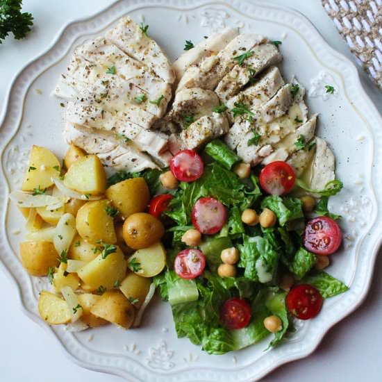 Roasted Greek Chicken Dinner