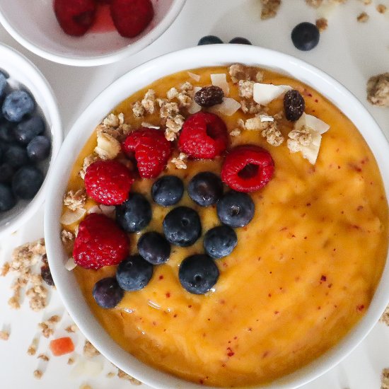 Mango Peach Smoothie Bowl