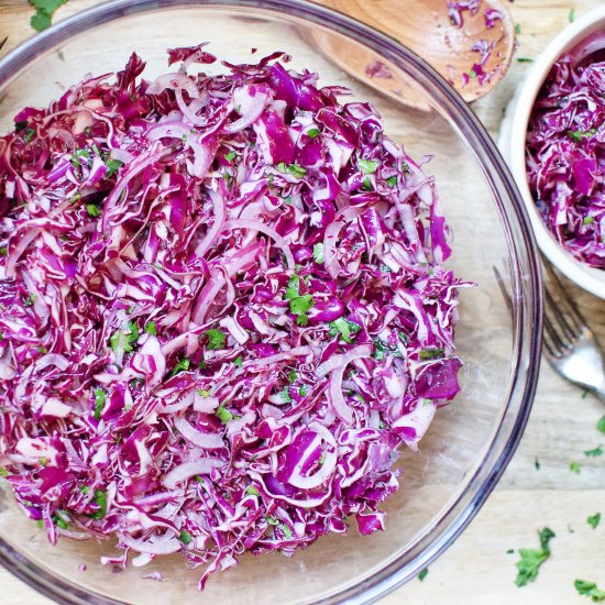 bobby’s red cabbage slaw