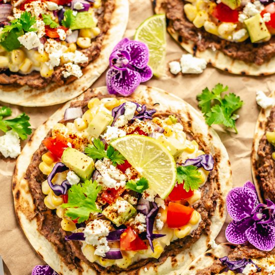 GRILLED VEGETARIAN TOSTADAS