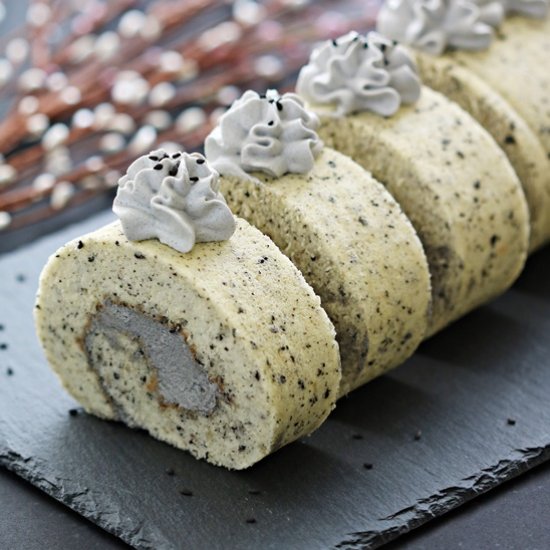 Black Sesame Swiss Roll