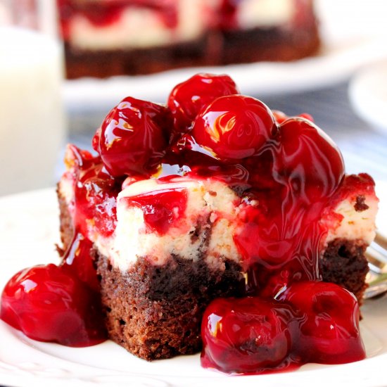 Cherry Cheesecake Swirl Brownies