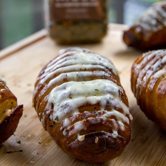 Smoked Hasselback Potatoes