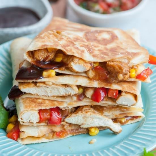 bbq chicken quesadillas