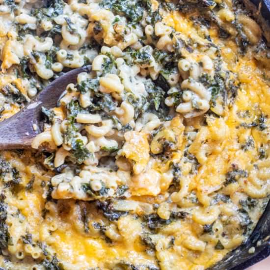 Homemade Mac and Cheese with Kale