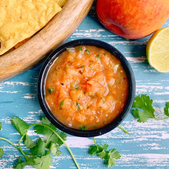 Roasted Peach Salsa