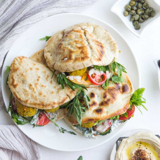 Healthy Falafel Pita Sandwiches