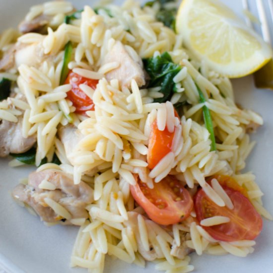 One Pot Lemon Chicken and Orzo