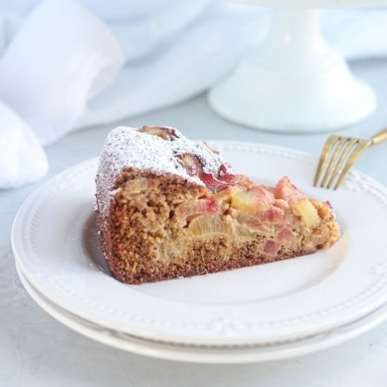 Healthy Rhubarb Cake