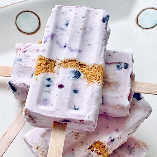 Blueberry Cheesecake Popsicles