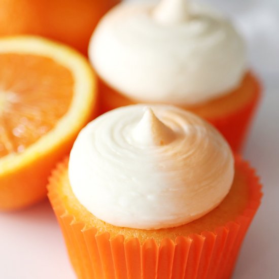 Orange Creamsicle Cupcakes