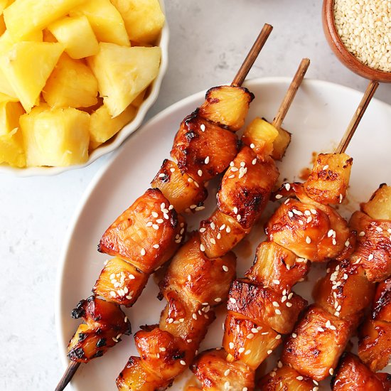 Air Fryer Teriyaki Chicken Kabobs