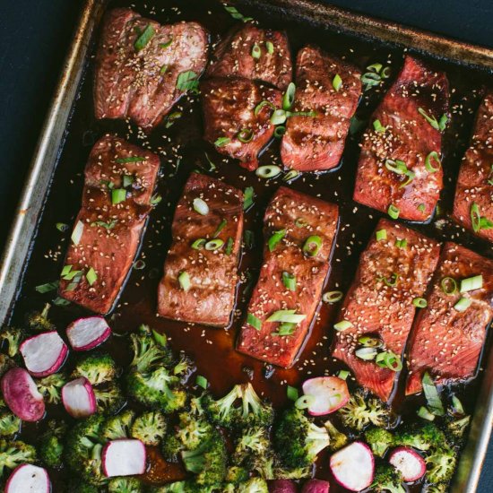 Teriyaki Salmon Sheet Pan Meal