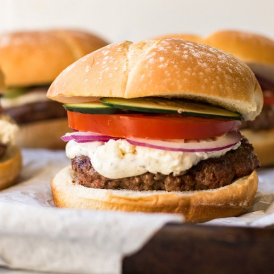 Greek Lamb Burgers