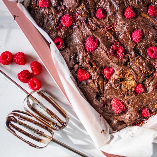 DOUBLE CHOC RASPBERRY BROWNIES