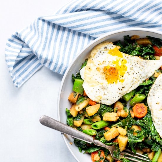 Kale, Carrot, and Potato Hash