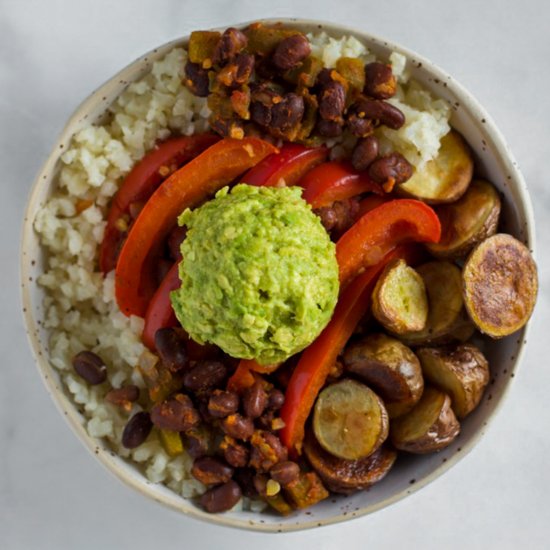 Cauliflower Rice Burrito Bowl