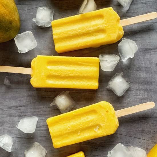 Creamy Mango Popsicles