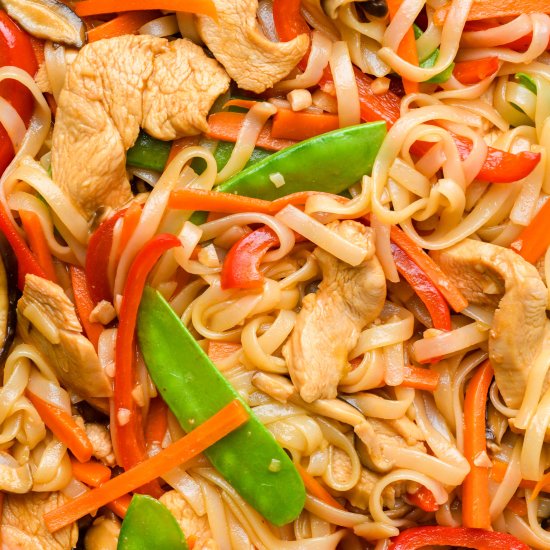 Loaded Rice Noodle Stir Fry