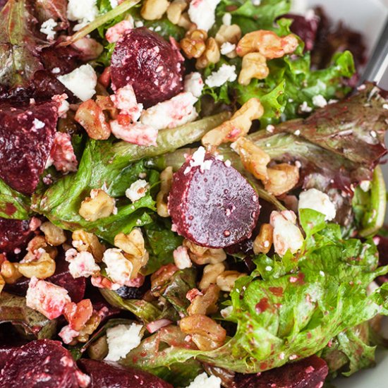 Pickled Beet Feta Walnut Salad