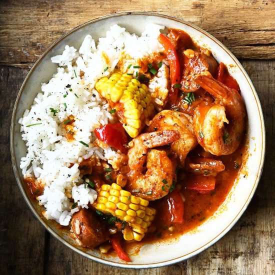 One-Pan Chorizo with Shrimp