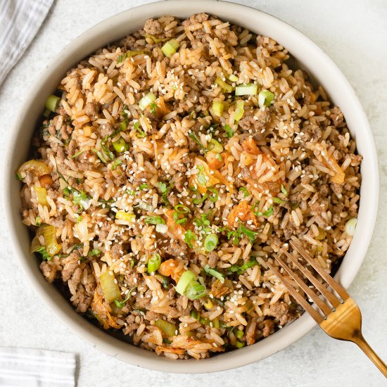 Beef And Kimchi Fried Rice