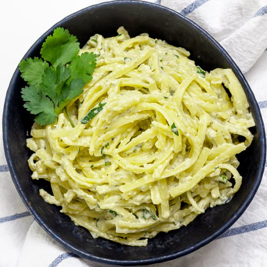 Creamy Poblano Spaghetti