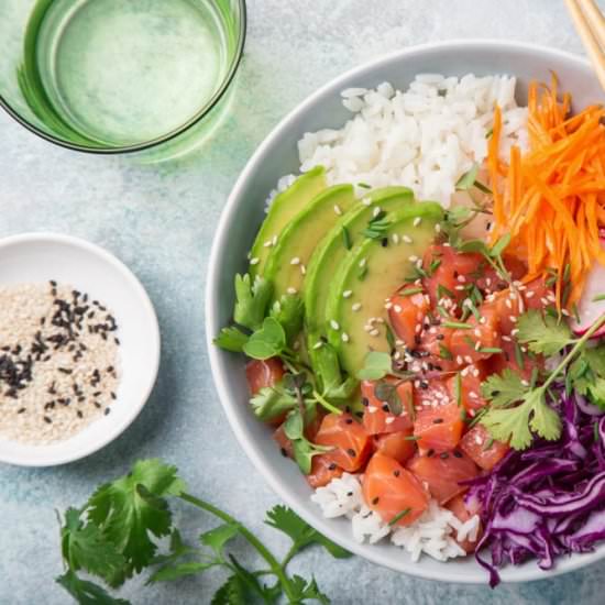 Spicy Salmon Belly Poke Bowls (GF)