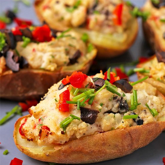 vegan twice-baked potatoes