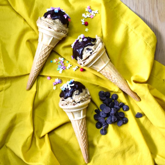 Edible Cookie Dough Cones