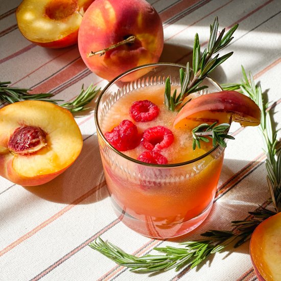 Raspberry Peach Mocktail