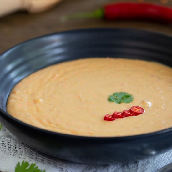 Coconut chili red lentil soup