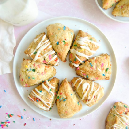 Mini Birthday Cake Scones