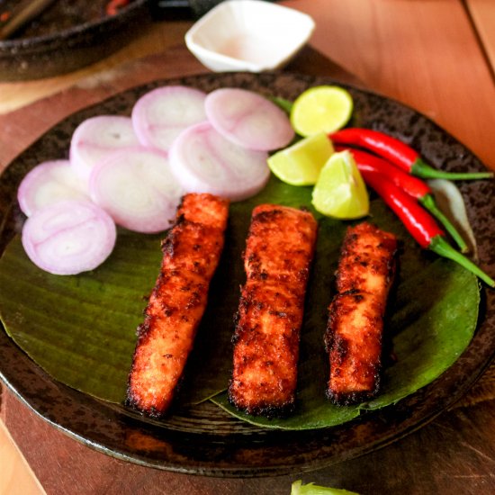 salmon fish fry indian style