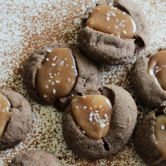 Salted Caramel Thumbprint Cookies