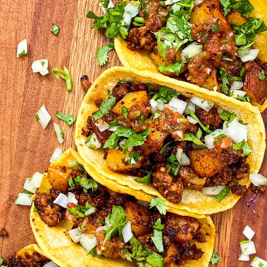 Chorizo and Potato Tacos