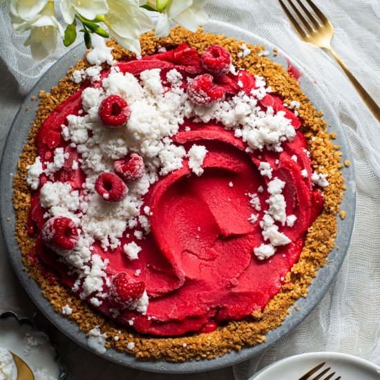 Raspberry Margarita Icebox Pie