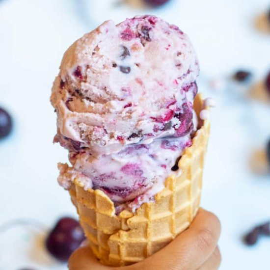 Homemade Cherry Garcia Ice Cream