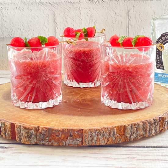 Boozy Watermelon-Strawberry Slush