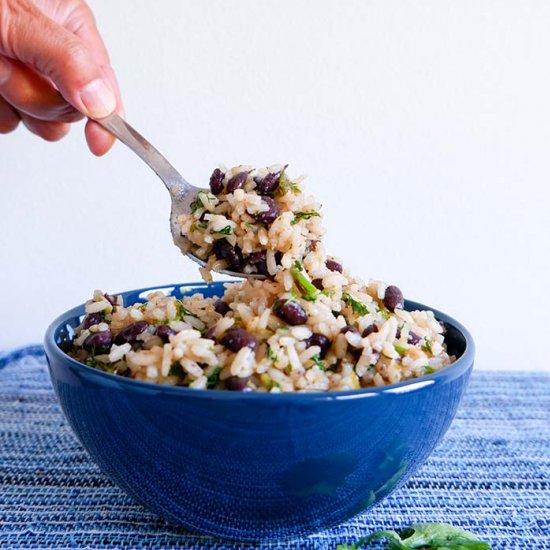 CILANTRO LIME RICE WITH BLACK BEANS