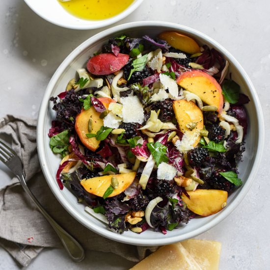 Summertime Peach Blackberry Salad