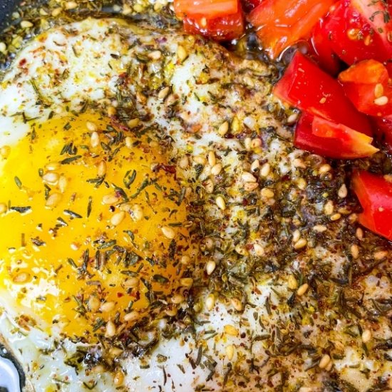 Olive Oil Fried Eggs with Za’atar