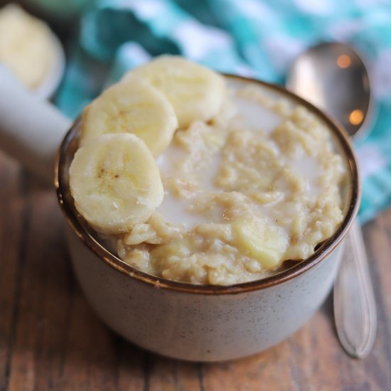 Peanut butter banana oatmeal