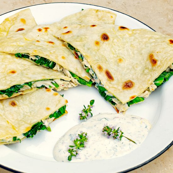 Chicken Herb Flatbreads