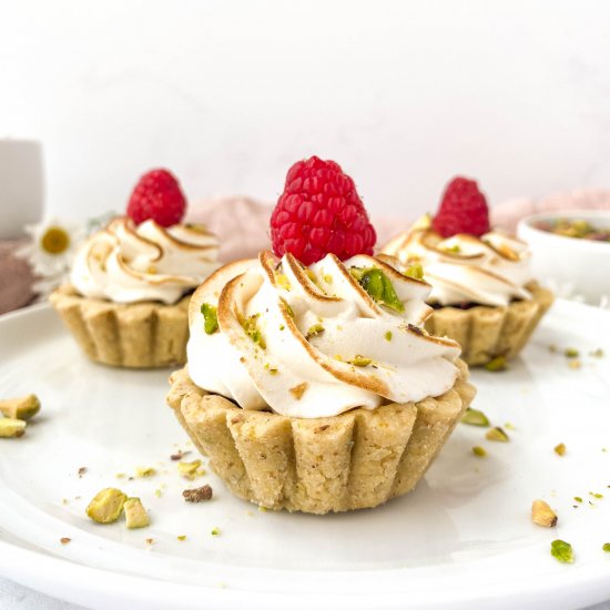 Raspberry Pistachio Tartlets