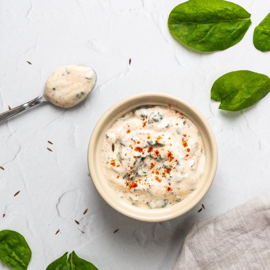 Easy Spinach Raita