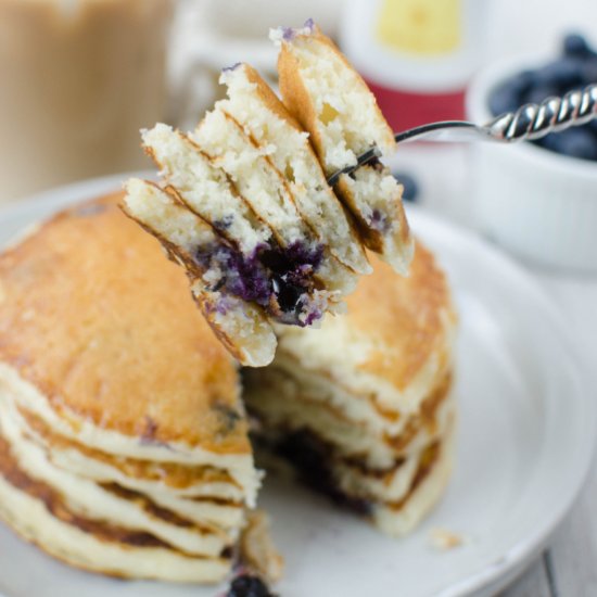 Blueberry Sour Cream Pancakes